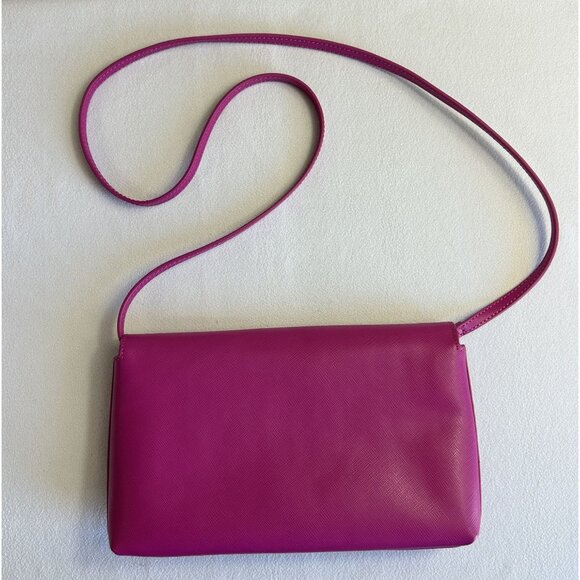 Ted Baker Britany Crosshatch Leather Crossbody Clutch Bag in Mid Pink - Picture 2 of 7